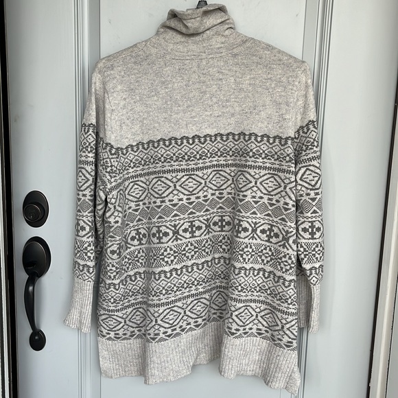 Eddie Bauer Cowl Neck Fair Isle Sweater 2XL - Picture 2 of 6